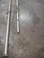 Alluminium mast met beslag en giek 5.90 mast 2.20 giek, Watersport en Boten, Accessoires en Onderhoud, Ophalen of Verzenden