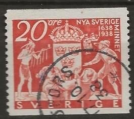 Zweden 182, wapen, Verzenden, Zweden, Gestempeld