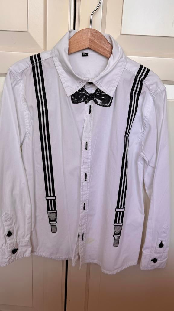 Witte blouse voor jongens maat  134, Kinderen en Baby's, Kinderkleding | Maat 128, Ophalen, Gebruikt, Jongen of Meisje, Overhemd of Blouse