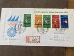 eerste dag envelop Olympische spelen Munchen 1972, Ophalen of Verzenden, Beschreven, Europa