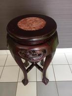 Bijzettafeltje met marmeren blad, 45 tot 60 cm, Minder dan 55 cm, Gebruikt, Rond