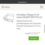 Grondbox/Playpen van hout 9,15 meter, Ophalen, Gebruikt, Overige vormen