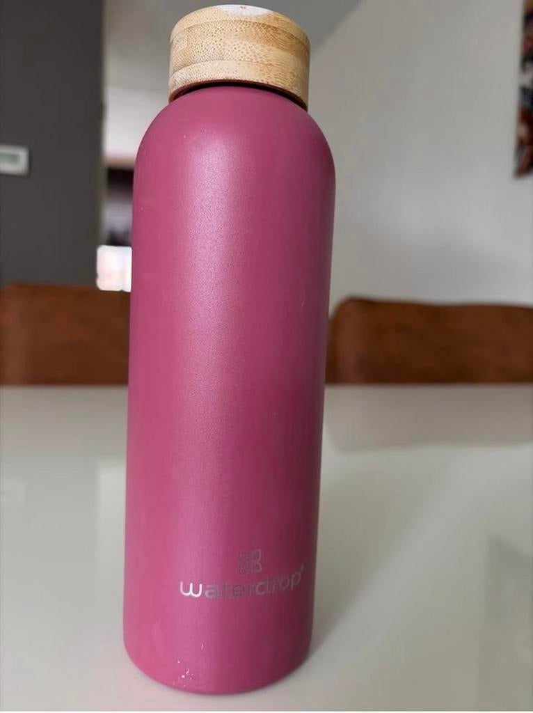 Waterdrop fles, Ophalen of Verzenden, Roze, Metaal, Overige merken