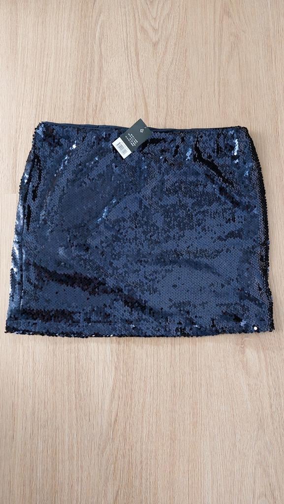 Nieuwe pailletten rok, maat L 44/46, Kleding | Dames, Rokken, Blauw, Maat 42/44 (L), Nieuw, Ophalen of Verzenden