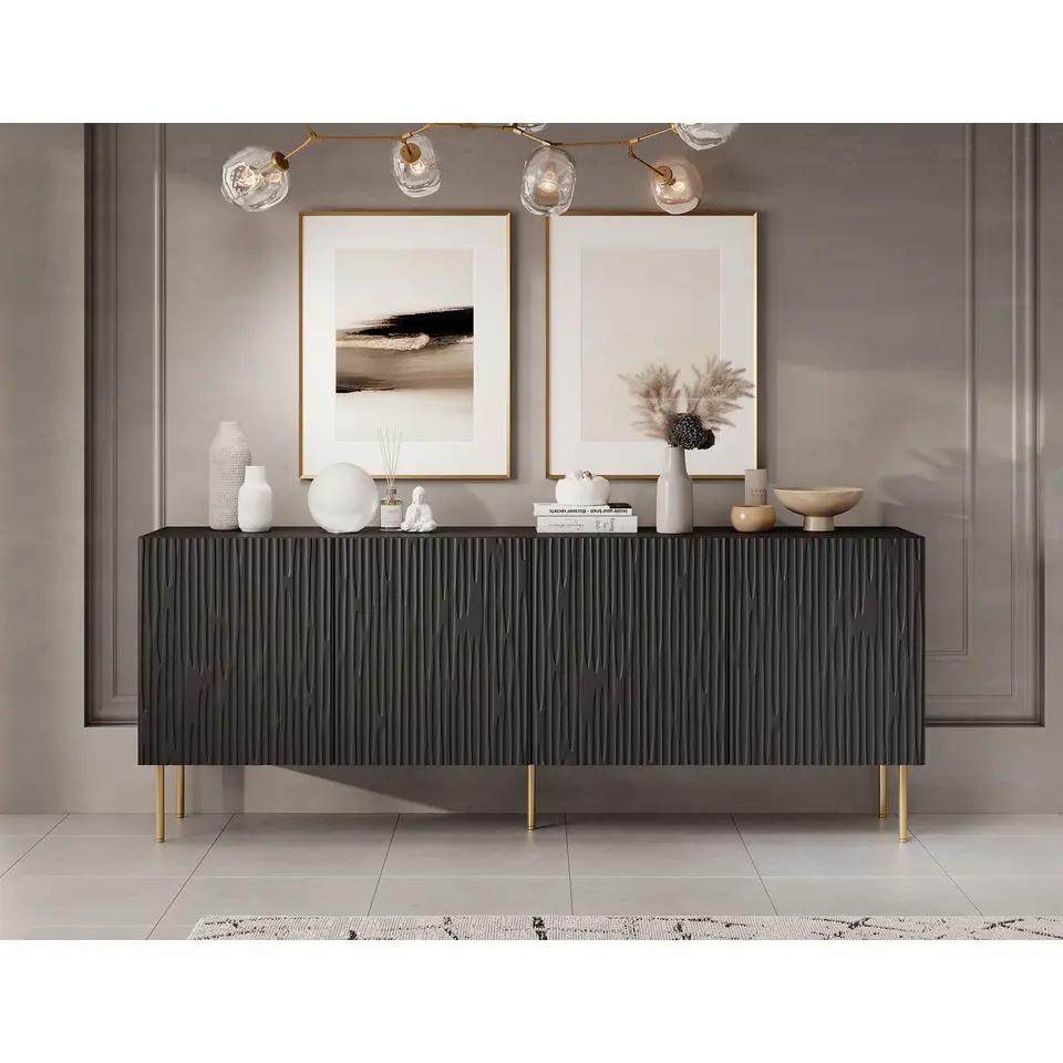 Tof mat zwart tv meubel/dressoir, Huis en Inrichting, Kasten | Televisiemeubels, Overige materialen, 150 tot 200 cm, Ophalen of Verzenden