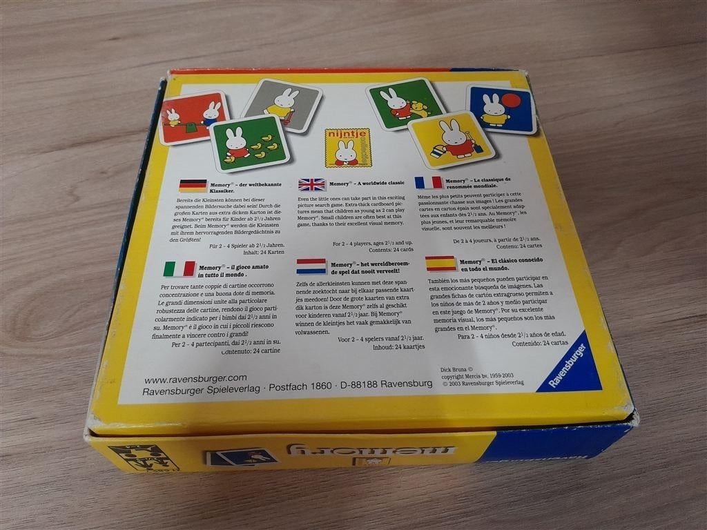 Nijntje Memory - s3681, Hobby en Vrije tijd, Gezelschapsspellen | Bordspellen, Verzenden, Zo goed als nieuw