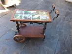Serveerwagentje met tegels smeetijzer, Antiek en Kunst, Ophalen
