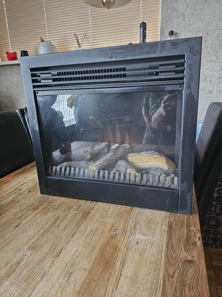 Inbouw sierhaardje met afstandsbediening, Huis en Inrichting, Haarden, Ophalen, Inbouwhaard, Elektrische haard