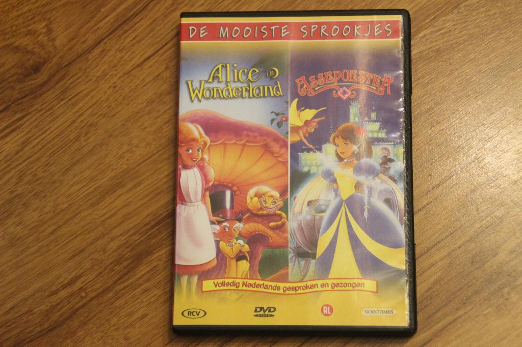 alice in wonderland/assepoester, Europees, Gebruikt, Tekenfilm, Alle leeftijden