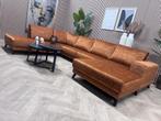 NIEUW | Luxe Velvet Velours U-Bank - Cognac - 350cm, Huis en Inrichting, Banken | Bankstellen, -, -, Hoekbank, 300 cm of meer