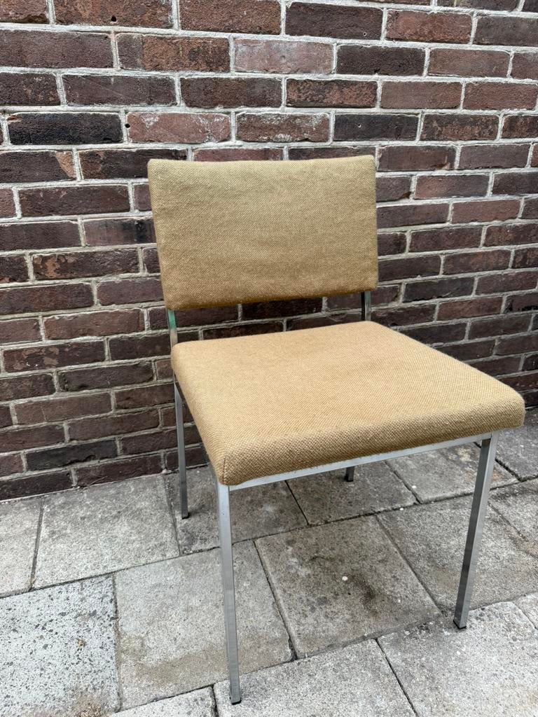 Vintafe buisframe  stoel van chrome jaren 60/70, Huis en Inrichting, Stoelen, Ophalen, Gebruikt, Bruin, Vinrage