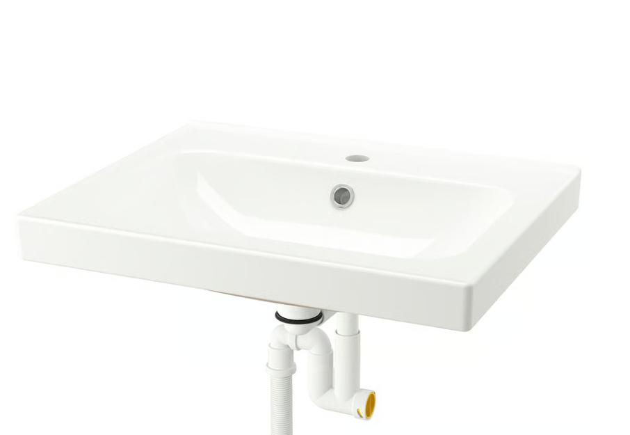 ORRSJÖN Wastafel Ikea wit, 62x49 cm, Ophalen, Nieuw, Wastafel