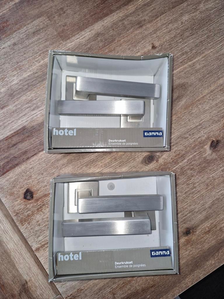 2x Deurkrukset Gamma Hotel, Doe-het-zelf en Verbouw, Hang- en Sluitwerk, Ophalen of Verzenden, Nieuw