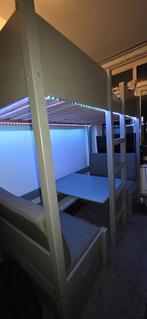 Hoogslaper met zitruimte grijs 90x200, Ophalen, Gebruikt, Hoogslaper