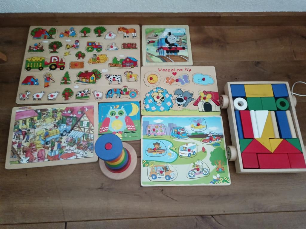 Houten puzzels, Ophalen