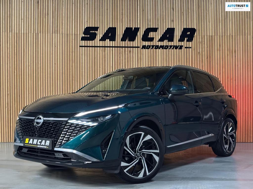 Nissan Qashqai 1.3 MHEV Xtronic Tekna Plus FACELIFT|PANO|BOS, Auto's, Gebruikt, Zwart, 4 cilinders, Leder