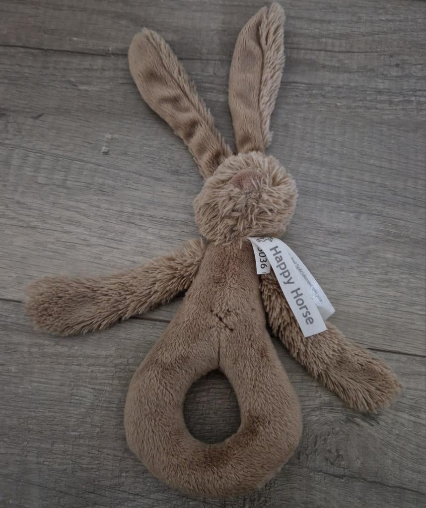 Happy horse knuffel rammelaar richie bruin konijn, Ophalen of Verzenden, Zo goed als nieuw, Konijn