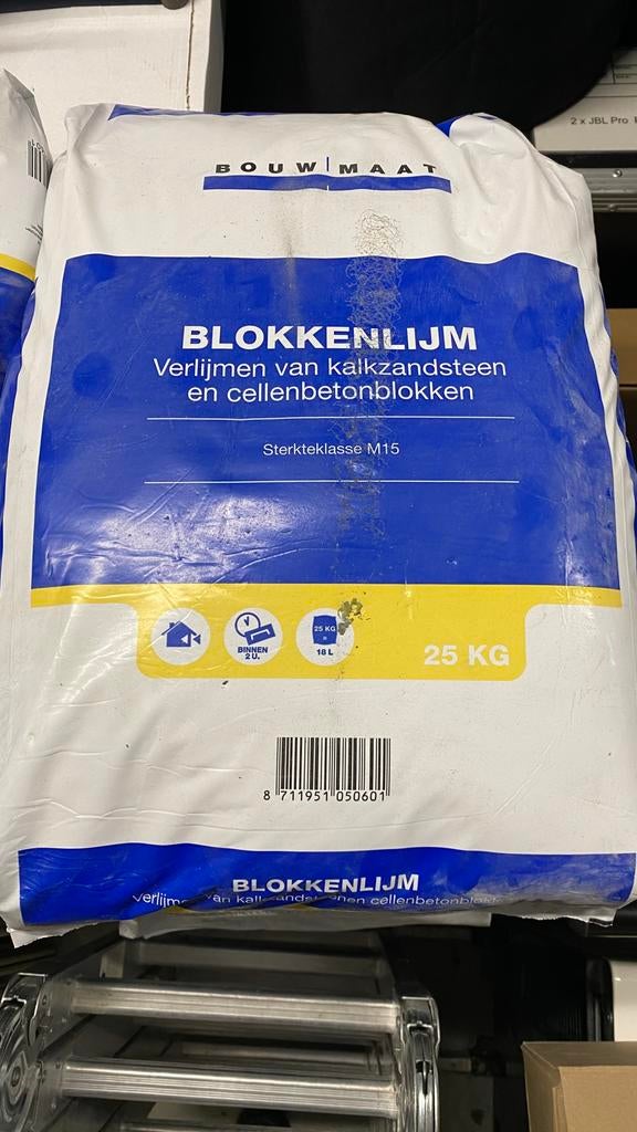 Blokkenlijm, sterkte M15, kalkzandsteen, Ophalen of Verzenden, Nieuw, Kalkzandstenen