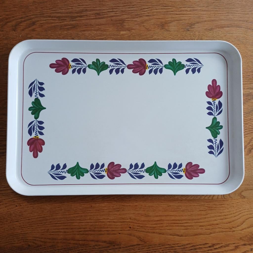 Boerenbont dienblad melamine, Kunststof, Gebruikt, Brabantia, Postbus 16 5550 AA Valkenswaard