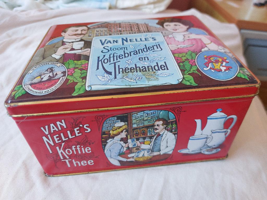 van Nelle's stoom koffiebranderij en theehandel blik, Verzamelen, Ophalen of Verzenden, Koffie, Van Nelle