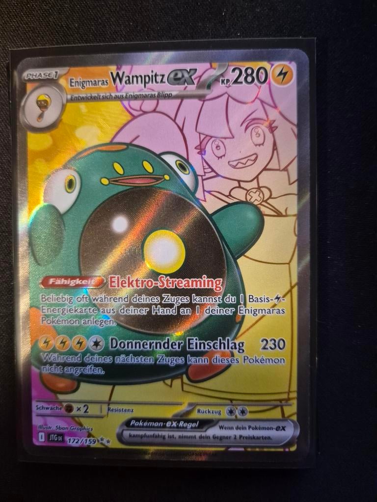 Wampitz EX Pokémon kaart - Enigmaras 172/159, Ophalen of Verzenden, Zo goed als nieuw, Losse kaart, Foil