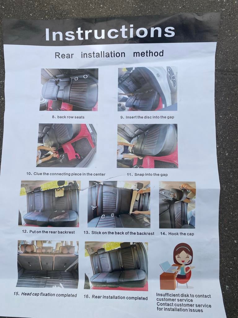 SHUANGDEI auto stoelhoezen roze en zwart, Auto diversen, Ophalen of Verzenden, Zo goed als nieuw