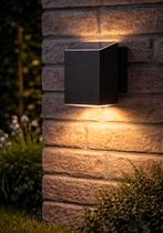 Solar Wandlamp LED Buitenverlichting met Sensor Zwart, Tuin en Terras, Buitenverlichting, Zonne-energie, Bewegingssensor, Minder dan 50 watt