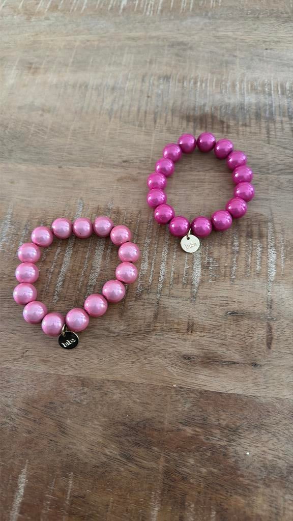 Armband biba 2 x roze per stuk, Ophalen of Verzenden, Nieuw, Overige kleuren, Armband