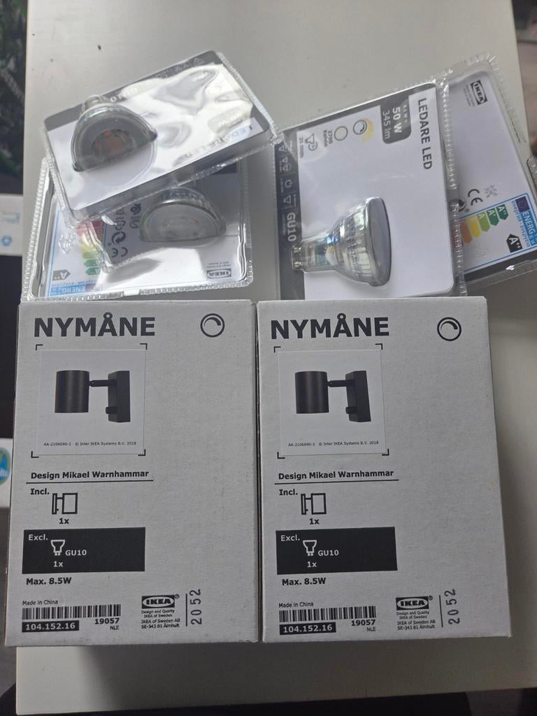 Nymåne nachtlampjes met 4 Ledare GU10 lampen, Ophalen of Verzenden, Nieuw, Minder dan 30 watt, Led-lamp