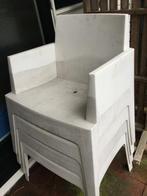 Tuinstoelen 4 stuks, box tuinstoelen, stapelbaar, Ophalen, Gebruikt, Kunststof, Stapelbaar