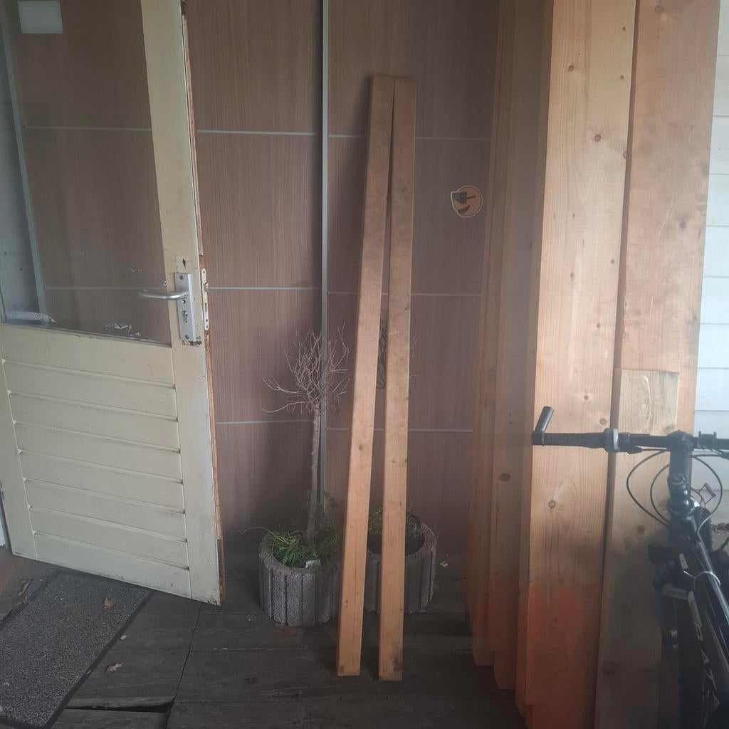 2 balken lengte 70cm breed 4cm ophalen, Doe-het-zelf en Verbouw, Hout en Planken, Ophalen of Verzenden, Balk, Vuren, 50 mm of meer