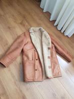 Hollies warme winterjas met leer, Bruin, Maat 48/50 (M), Ophalen of Verzenden, Zo goed als nieuw
