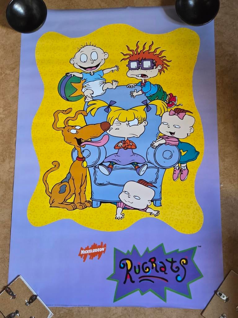 Vintage Verkerke Poster van Rugrats / Ratjetoe - 93x62cm, Ophalen of Verzenden, Gebruikt, Poster