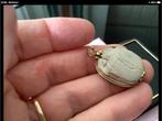 Bijzonder uniek gouden Kettinghanger Egyptische scarabee 14, Sieraden, Tassen en Uiterlijk, Verzenden, Zo goed als nieuw, Kruis of Symbool
