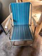 Vintage klapstoeltje campingstoeltje stof jaren 70, Ophalen, Gebruikt, Campingstoel