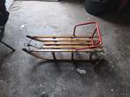 Houten slee met koord en rugleuning, Kinderen en Baby's, Speelgoed | Buiten | Sleeën, Ophalen, Rugleuning, Gebruikt, Hout