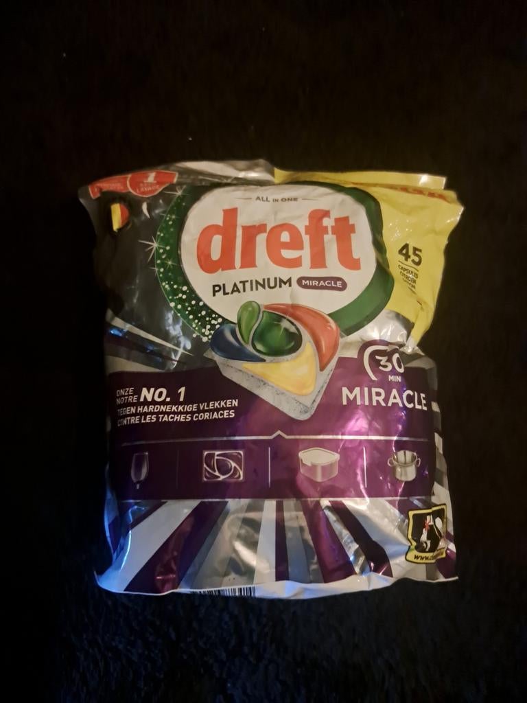 Dreft Platinum 45 vaatwastabletten (verpakking stuk), Ophalen of Verzenden, Meerkleurig, Overige materialen, Overige merken