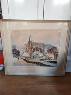 Grote antieke prent van Wassenaar van Roodenburg, Ophalen