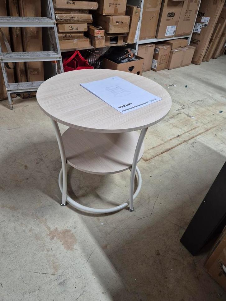 Nieuwe Songmics tafel Rond - Diameter 50cm, Hoogte 56c, Huis en Inrichting, Tafels | Salontafels, Nieuw, Rond, Ophalen of Verzenden