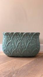 Groene bloempot voor kamerplanten, Tuin en Terras, Ophalen, Steen, Gebruikt, Binnen
