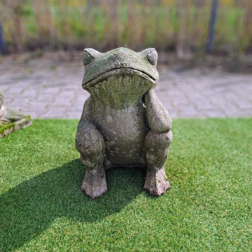 Betonnen Beeld - Kikker, Ophalen, Gebruikt, Beton, Dierenbeeld