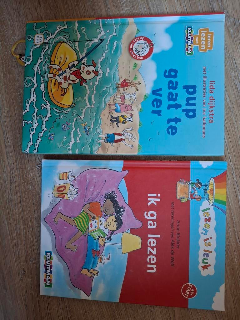 2x AVI Start leesboekjes: Pup gaat te ver & Ik ga lezen, Ophalen of Verzenden, Zo goed als nieuw, Linda Dijkstra, Anne Blokker