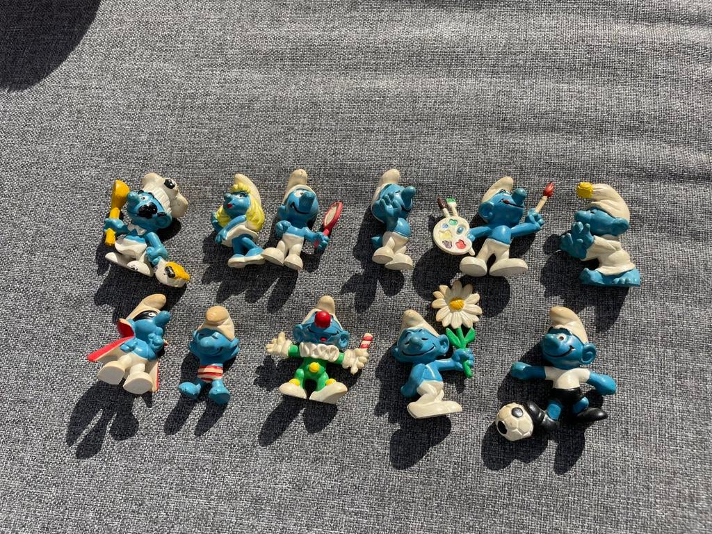 Oude Peyo smurfen figuurtjes smurf smurfin 11 stuks, Verzamelen, Smurfen, Ophalen of Verzenden, Gebruikt, Verschillende Smurfen