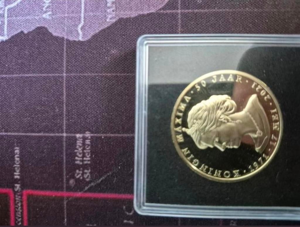 Munt Maxima 50 jaar, Postzegels en Munten, Munten | Nederland, Ophalen of Verzenden, Losse munt