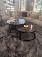 Set van 2 Richmond salontafels met marmer, Ophalen, Rond, 50 tot 100 cm, Zo goed als nieuw