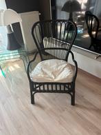 Rotan stoel ikea zwart, Ophalen, Zo goed als nieuw, Zwart, Eén