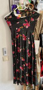 Vintage halflange boho hippie jurk bloemen zomerjurk 36 S, Blauw, Ophalen of Verzenden, Vintage, Maat 36 (S)