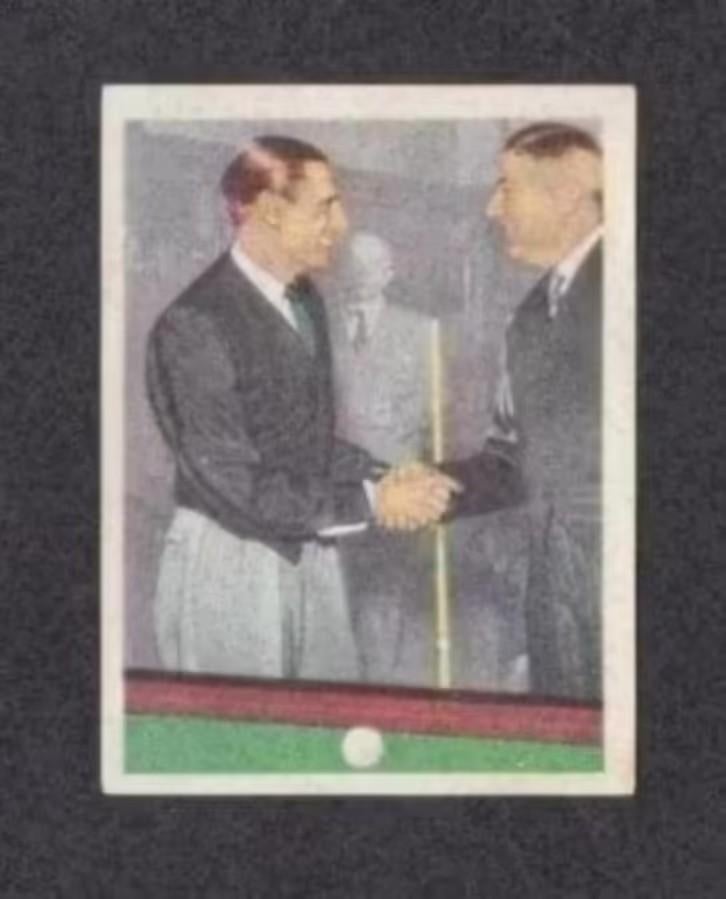 Sportplaatje Biljarten Arie Bos 1954 (4)., Verzamelen, Ophalen of Verzenden, Zo goed als nieuw