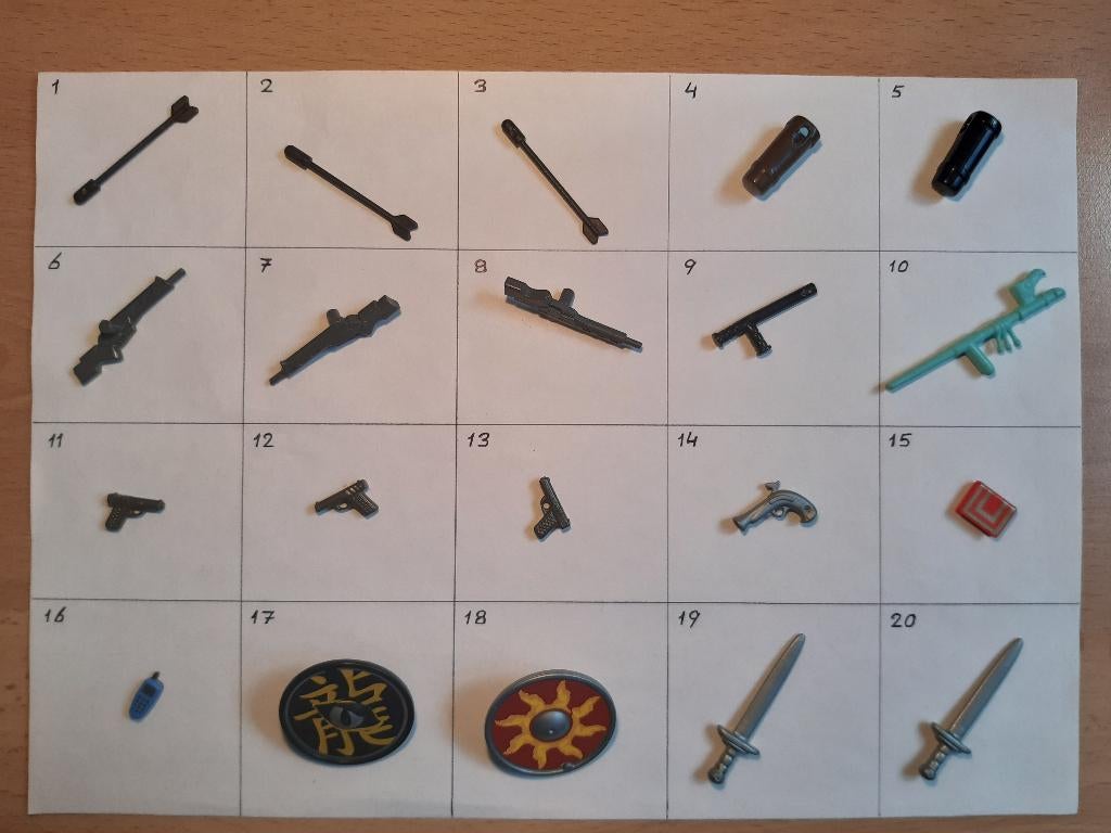 K Playmobil losse onderdelen wapens geweer pistool zwaard., Kinderen en Baby's, Speelgoed | Playmobil, Ophalen of Verzenden, Gebruikt