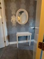 Kaptafel spiegel haltafel sidetable rotan, Ophalen, 50 tot 100 cm, Zo goed als nieuw, 25 tot 50 cm